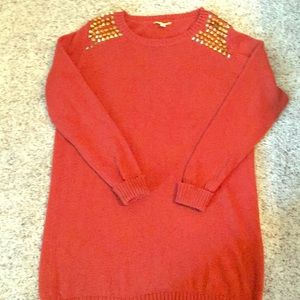 Gianni Bini Orange Tunic Sweater Sz M